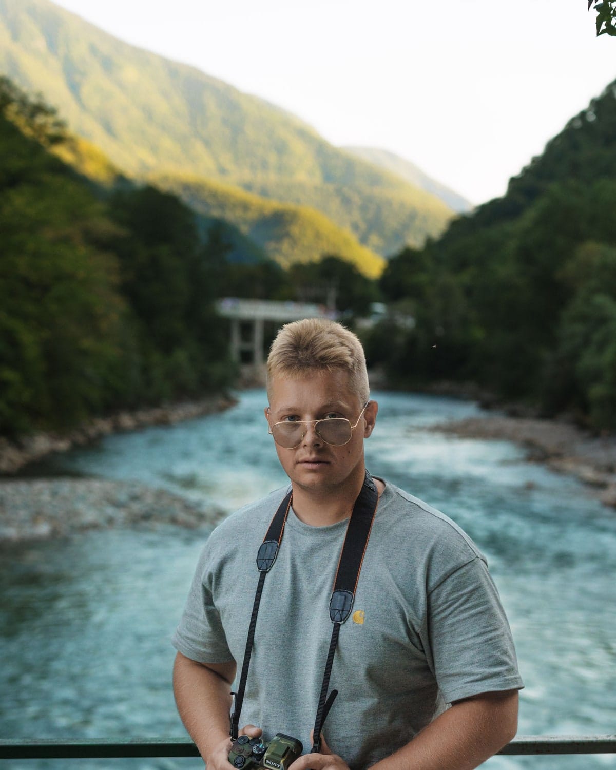 Sam Bradley photographed outdoors on the Cape peninsula